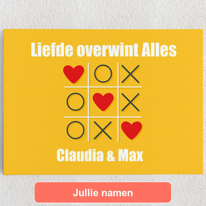 Tic Tac Liefde Personaliseerbare canvassen