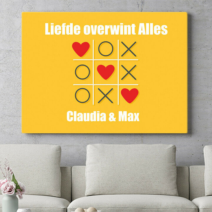 Tic Tac Liefde Personaliseerbare canvassen