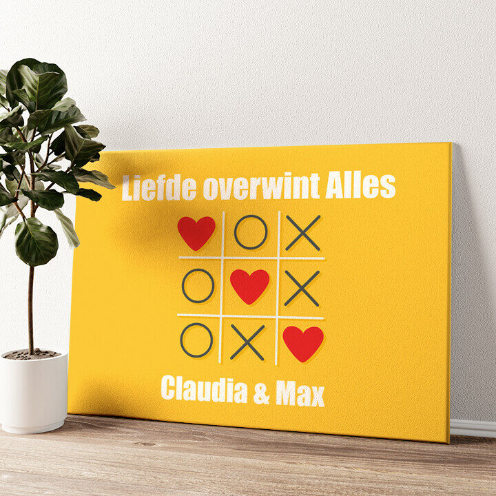 Tic Tac Liefde Personaliseerbare canvassen